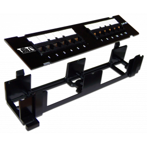 TWT wall mount horizontal patch panel, 12 port, UTP, 5E